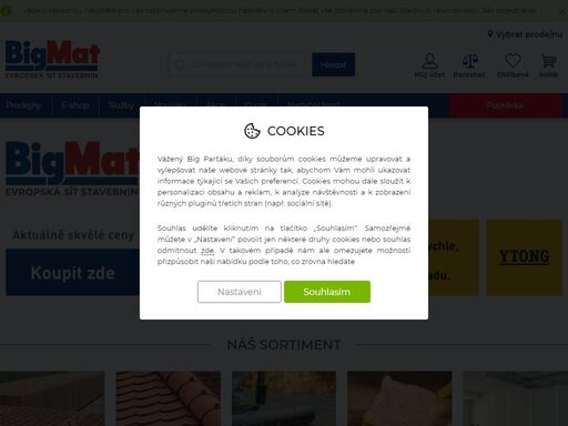 bigmat je síť nezávislých obchodníků se stavebními materiály. nabízí materiály pro kutily i profesionály, rekonstrukce i novostavby.