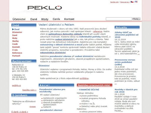 vedení účetnictví a daňová evidence,účetní audit,poradenství,daně a mzdovou agendu,pronájem sídla,mzdy a personalistika,daňová přiznání