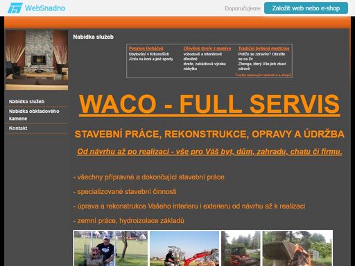 stavební činnost, rekonstrukce, údržba, servis - pro váš byt, dům, chatu, zahradu či firmu, návrhy a realizace