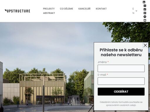 upstructure je architektonické studio zaměřené na návrh a realizaci moderních a udržitelných staveb i urbanistických celků