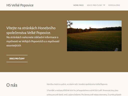 stránky honebního společenstva velké popovice , uživatel honitby velké popovice, 