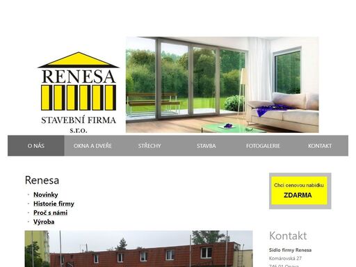 kompletní informace o stavební firmě renesa opava.