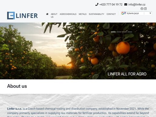 linfer - agrochemie s důrazem na udržitelnost