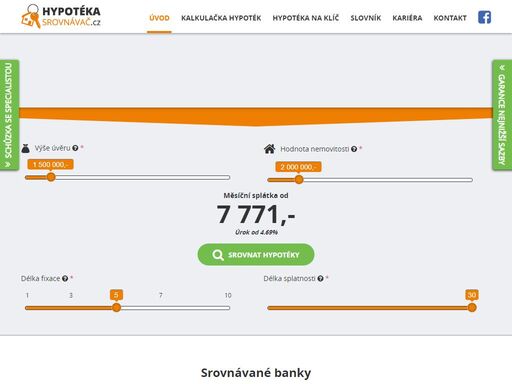 srovnání hypoték zdarma. nabízíme zvýhodněné úrokové sazby, které nenajdete ani u své banky.