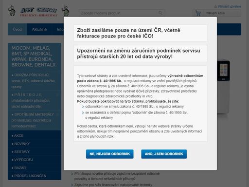 sterilizace mocom bmt rehabilitace kovos autokláv autoklávy vany dentalx svářečka svářečky fólií sterilizační obaly folie role testy browne sp medikal helix b&d test bowiedick classic futura supreme millennium b 17 22 28 stomatologie cefla účetnictví