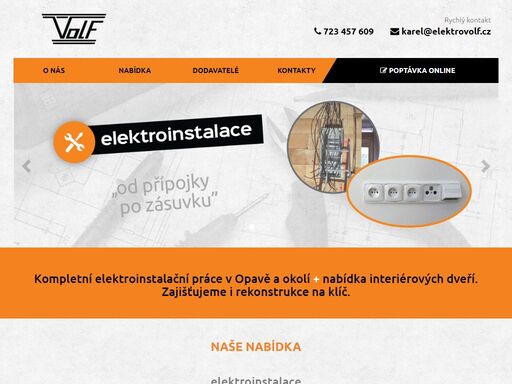 kompletní elektroinstalační práce, silnoproud, slaboproud, elektro revize. nabídka interiérových dveří.