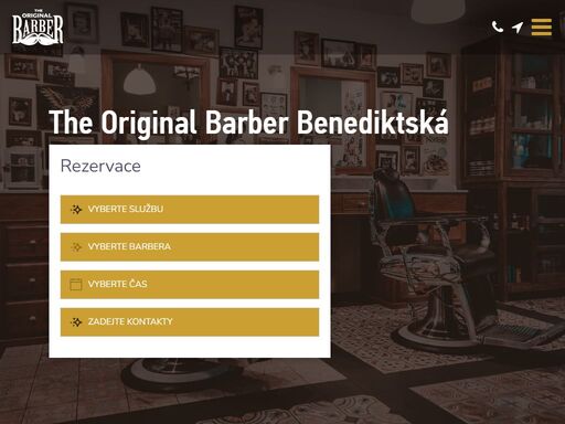 the original barber benediktská, pánské holičství a kadeřnictví
