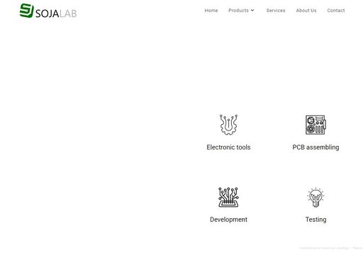sojalab develops and manufactures electronic tools intended for medium and small companies as well as electrical hobbyists.