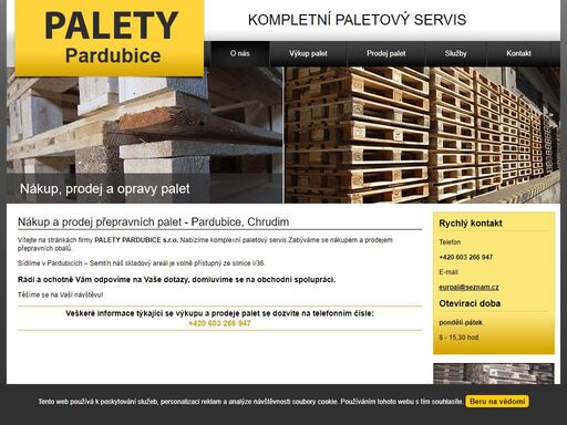 kompletním servis palet, výkup, prodej, opravy a likvidace palet.