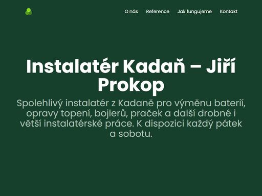 instalatér jiří prokop je váš spolehlivý partner pro všechny instalační potřeby. specializujeme se na menší opravy a instalace, jako jsou výměny baterií, sifonů, a další instalační služby. s námi získáte rychlé a efektivní řešení, které splní vaše očekávání. jsme k dispozici v pátek a sobotu, abychom vám mohli poskytnout služby, které potřebujete, když je to pro vás nejpohodlnější.