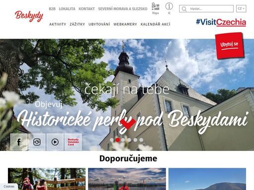 webový portál turistické oblasti beskydy – valašsko obsahuje nejen nejširší nabídku zajímavých míst, památek a turistických cílů, ale také zážitkové balíčky pro jedinečnou dovolenou v beskydech. dále nabízí tipy na akce, výlety, cykloturistické výlety a ubytování v beskydech