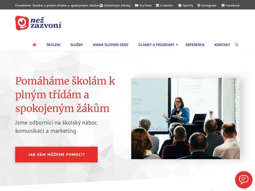 pomáháme školám k plným a spokojeným třídám. akreditovaná školení pro učitele, školský marketing, školní nábor, webináře pro učitele...