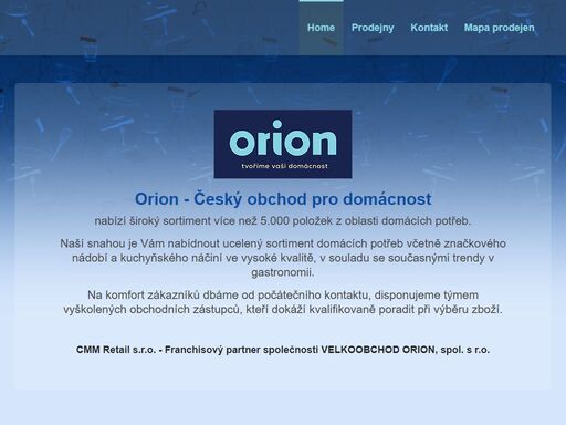 franchisový partner spol. orion spol. s r.o.