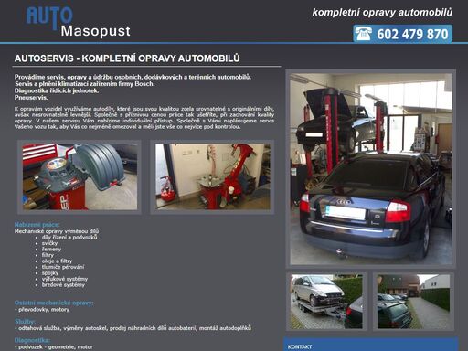 autoservis-kompletní opravy a údržbu osobních, dodávkových a terénních automobilů. 