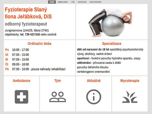 fyzioterapie dětí, sportovců, dospělých.