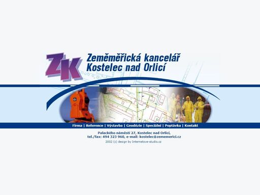 zeměměřická kancelář - tvorba a obnova bodových polí, tvorba účelových map, geografické informační systémy,digitální technické mapy měst, práce pro správce inženýrských sítí, geodetické práce pro projekt a stavbu, komplexní geodetické práce v katastru nemovitostí