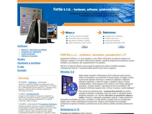výrobce programů směnárna - program pro směnárny a winalp - adresář s tiskem adres na štítky, etikety a obálky.
