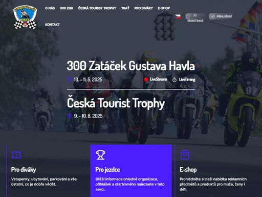 automoto klub v ačr hořice

automoto klub v autoklubu české republiky hořice je organizačním subjektem registrovaným v  autoklubu  české  republiky.  jedná jako samostatné občanské sdružení s činností v motocyklovém sportu, výuky besip a pořádání dalších akcí.

e-shop