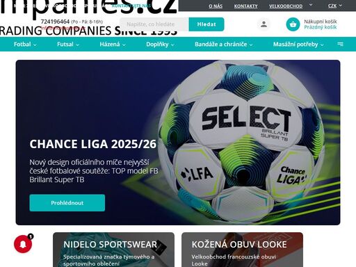 v mcompanies.cz se zabýváme distribucí a prodejem sportovního vybavení značky select, kožené obuvi looke a dalších předních evropských značek.  