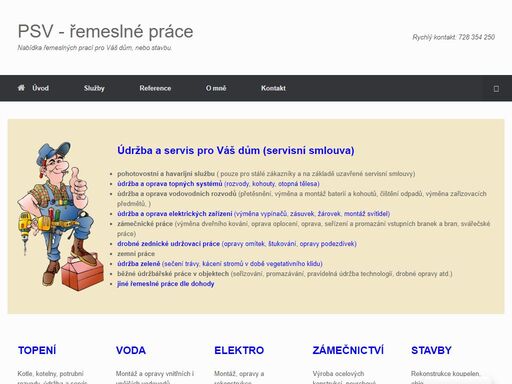 nabízím topenářské, vodoinstaletérské, elektrikářské a stavební práce. rekonstrukce bytů a domů na klíč. ostatní řemeslné práce dle přání zákazníka.