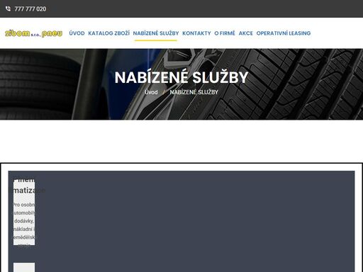 velký výběr pneumatik pro všechny vozidla. prodej disku a alukol. provoz pneuservisu přerov, olomouc,.. další nabízené služby ...