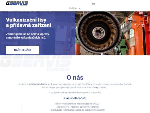 zaměřujeme se na servis, opravy a montáže vulkanizačních lisů. naše služby společnost g servis chrudim spol. s.r.o. byla založena v roce 1996.