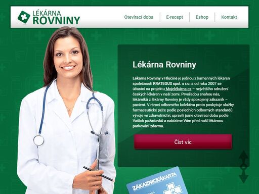 kamenná lékarna hlučín, prodej léku, výdej léku na recept, zákaznická karta a slevy, lekarna-rovniny.cz