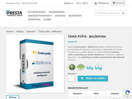 modul „česká pošta - balíkovna, přehledný výběr balíkoven pro vaše zákazníky. aktualizace poboček cronem,  ? zakupte již dnes.