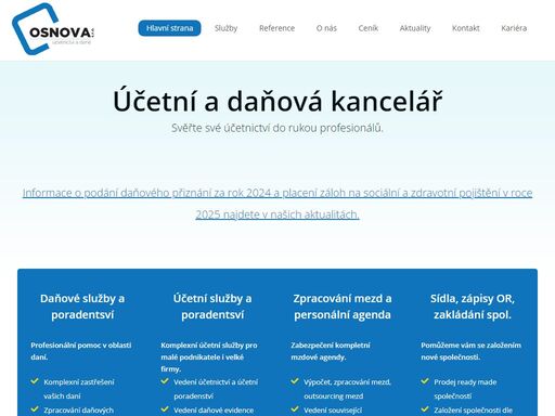 poskytujeme komplexní služby v oblasti vedení a zpracování účetnictví, daňové evidence, mzdové agendy a daňového poradenství. šetříme váš čas i peníze.