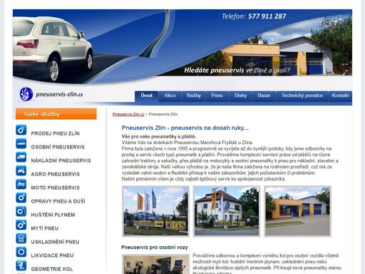 pneuservis zlín provádí komplexní servisní práce od plášťů na různé zahradní traktory a sekačky, přes pláště na motocykly a osobní pneumatiky k pneu pro nákladní, stavební a zemědělské stroje.