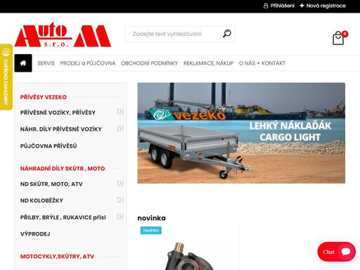 internetový obchod autom.cz je zaměřený na náhradní díly k  motocyklům, přívěsným vozíkům, skútrům či čtyřkolkám. pokud však vlastního plechového miláčka ještě nemáte, můžete navštívit i náš autobazar, kde si určitě vyberete.
