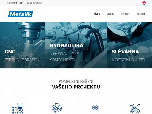 metalik, spol. s r.o. poskytuje služby strojního cnc obrábění, výroby hydraulických komponentů a je také držitelem certifikátů iso 9001 a iso 14001.