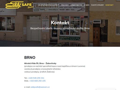bezpečnostní dveře, trezory, zámečnické služby brno 