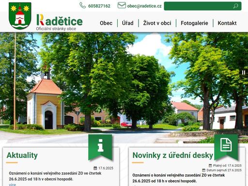 oficiální webové stránky obce radětice