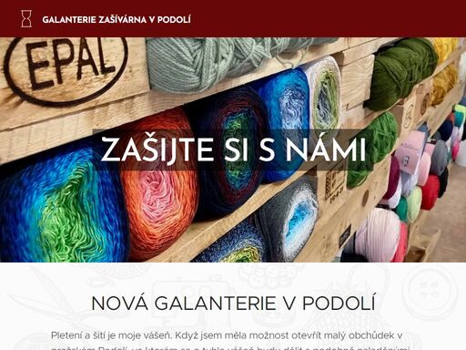 pletení a šití je moje vášeň. když jsem měla možnost otevřít malý obchůdek v pražském podolí, ve kterém se o tuhle vášeň budu dělit s podobně naladěnými zákazníky, neváhala jsem ani chvilinku. proto vznikla zašívárna v podolí, kde vás moc ráda uvítám...