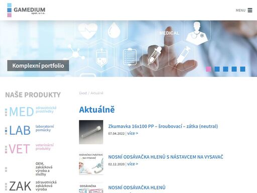 stabilní společnost působící na českém trhu už více než 25 let na poli prodeje a propagace výrobků nejen pro zdravotnictví. - gamedium spol. s r.o.