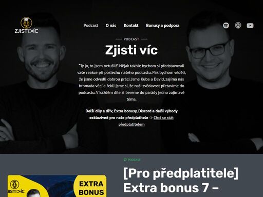 jakub, david a jejich nevšední pohledy na všední věci. pokud si u každého dílu aspoň jednou neřeknete aha, pošleme vám klíčenku.