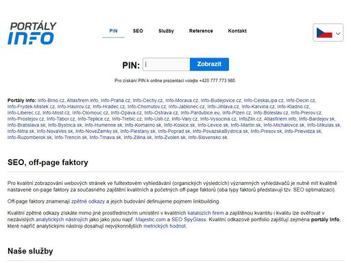 zajištění off-page seo, přednostní umístění firem a www stránek ve vyhledávačích, publikace článků, bannerové kampaně, tvorba webů a e-shopů, webhosting.