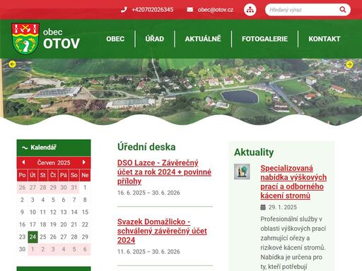 oficiální stránky obce otov