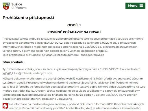 v sušicích žije v 96 domech 341 obyvatel. 