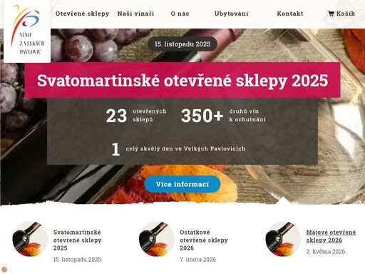 web spolku vinařů víno z velkých pavlovic