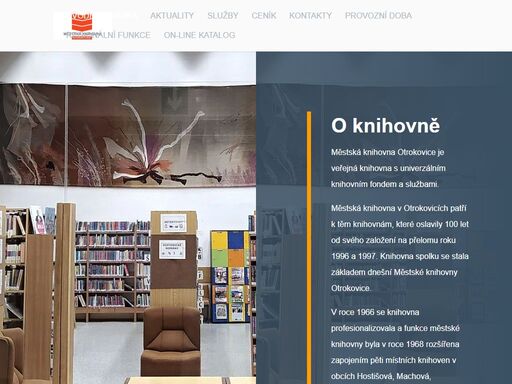 městská knihovna otrokovice je veřejná knihovna s univerzálním knihovním fondem a službami. prostory knihovny jsou volně dostupné registrovaným i neregistrovaným uživatelům. v prostorách městské knihovny otrokovice je klientům dostupné připojení k veřejnému internetu zdarma a to prostřednictvím připraveného pc a bezdrátového připojeni wi-fi. městská knihovna je umístěna v prostorách městského úřadu otrokovice v centru města a pobočka knihovny je umístěna v místní části baťov. prostory knihovny mají nejen výhodné umístění, ale i bezbariérový přístup pro tělesně postižené občany.