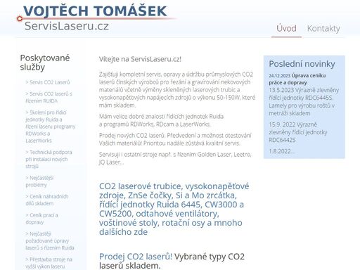 zajišťuji kompletní servis, opravy a údržbu průmyslových co2 laserů čínských výrobců pro řezání a gravírování nekovových materiálů včetně výměny skleněných laserových trubic a vysokonapěťových napájecích zdrojů o výkonu 50-150w, které mám skladem.