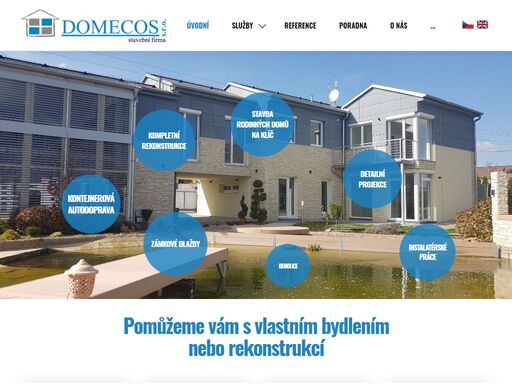 hledáte stavební firmu na rekonstrukci bydlení nebo výstavbu vašeho snu? od základů po zateplení, od rekonstrukce podlahy po opravu komína = domecos.