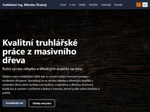 truhlářství ing. miloslav šťastný - specializujeme se na výrobu kvalitního nábytku a dřevěných doplňků z masivního dřeva. zakázkové truhlářství s důrazem na kvalitu a řemeslnou preciznost.