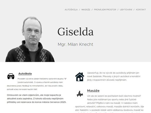 giselda - autoškola, pronájem prostor a ubytování v brně