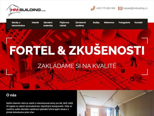 stavby a rekonstrukce s hm building jsou radost.