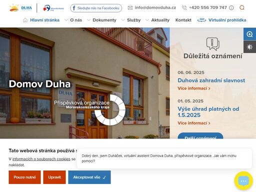 domov duha poskytuje služby domov pro seniory a domov se zvláštním režimem.