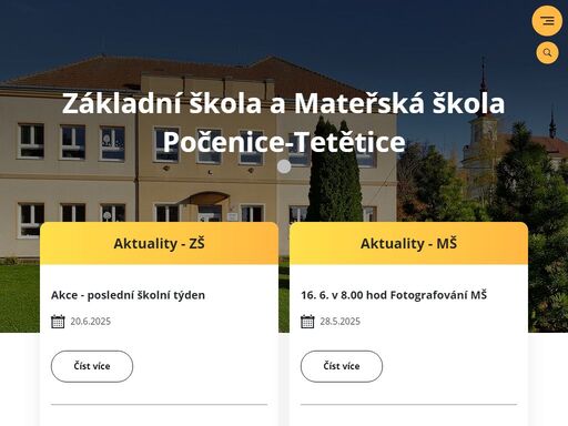 základní škola a mateřská škola počenice-tetětice