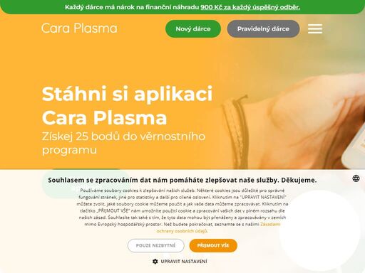 připojte se k dárcům cara plasma a zaregistrujte se na odběr v jedné z našich 14 poboček po celé české republice. za čas strávený na odběru navíc můžete využít finanční náhradu 900 kč za každý odběr nebo úlevu na daních.
pomáhat se vyplatí!
www.caraplasma.cz